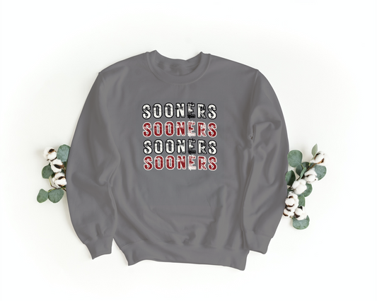 OU Sooners Stacked Crew Sweatshirt , tshirt