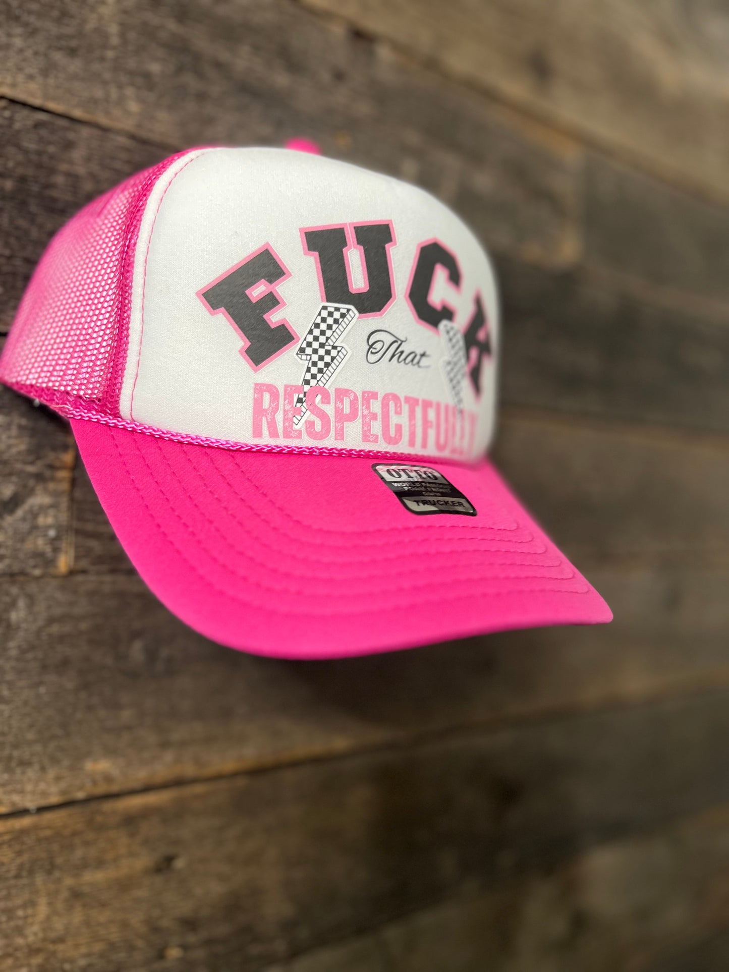F#*k that Respectfully Trucker Hat | Edgy Snapback | Foam Trucker with "F#*k" Graphic Design