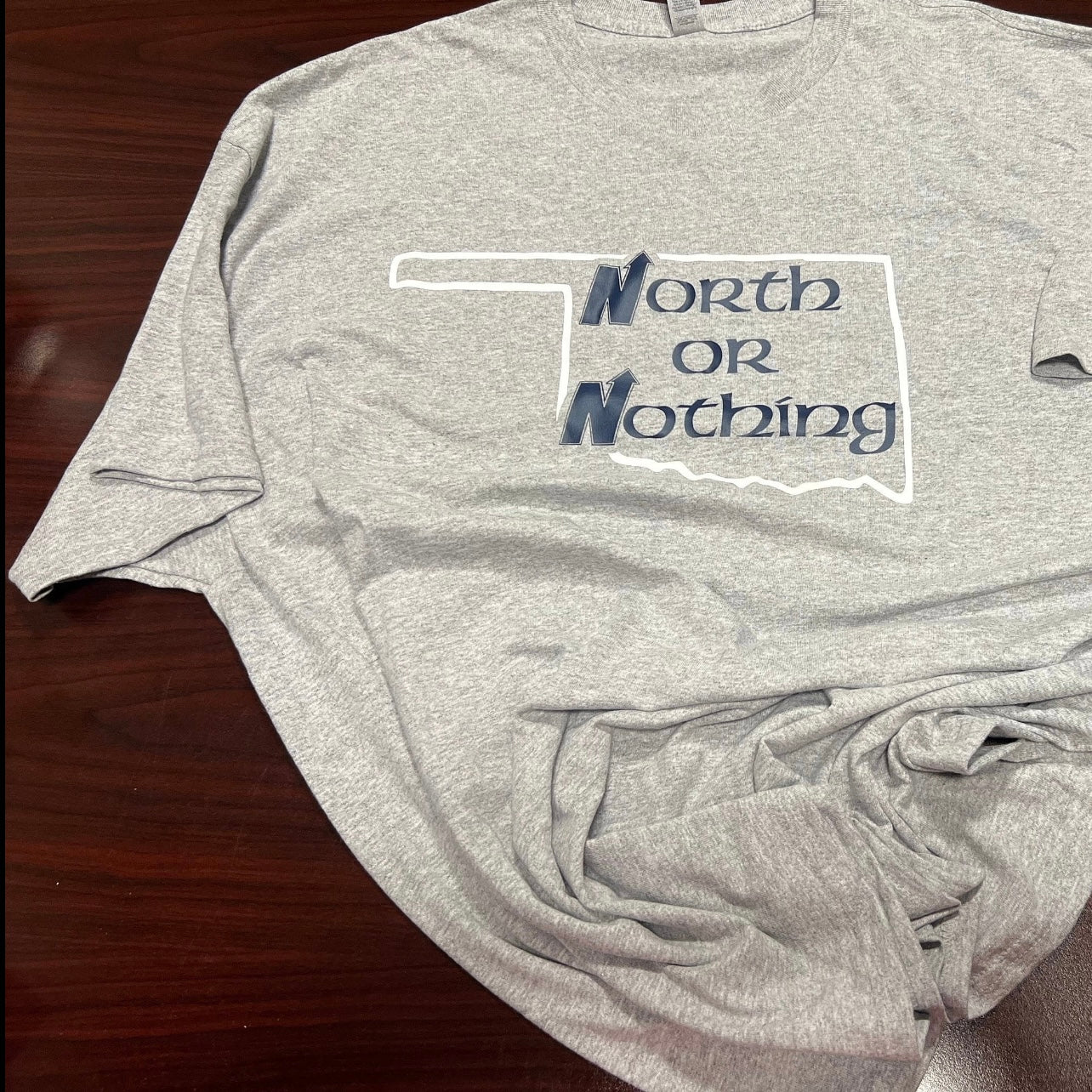 North or Nothing with Oklahoma outline tshirt