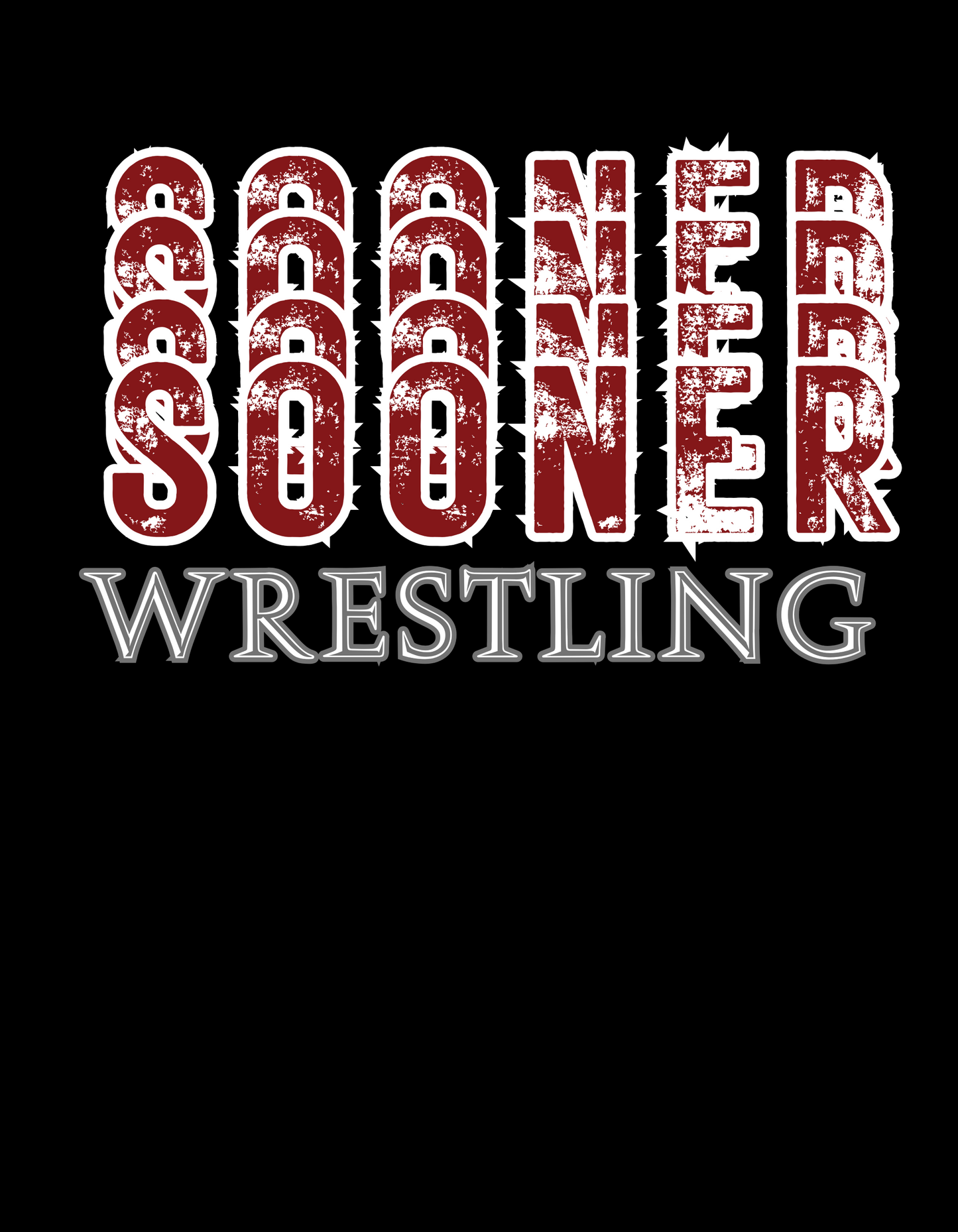 OU Sooner Wrestling Stacked Tshirt, sweatshirt