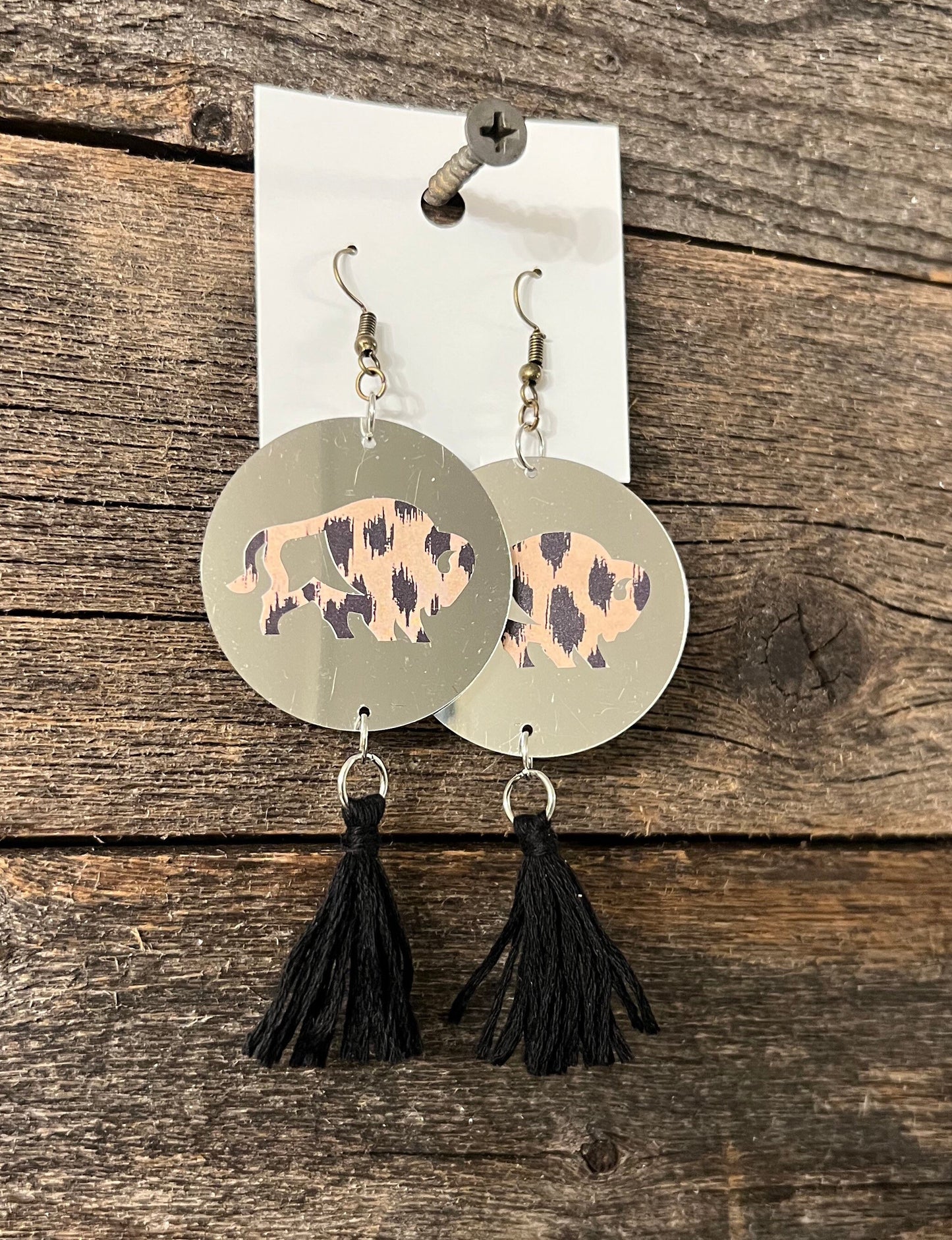 PrimeLending dangle with red and white pom pom earrings