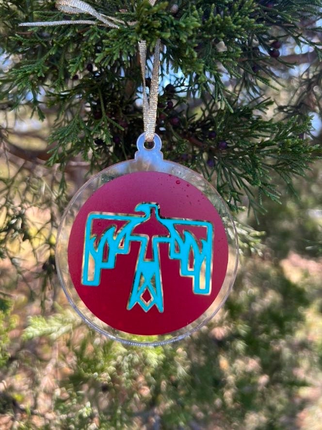 Southwest Christmas Tree Ornaments,  acrylic tree ornaments, round oranments