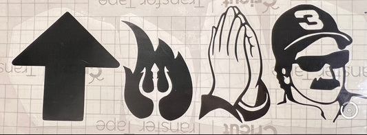 RC Car Decal- Raise Hell Praise Dale