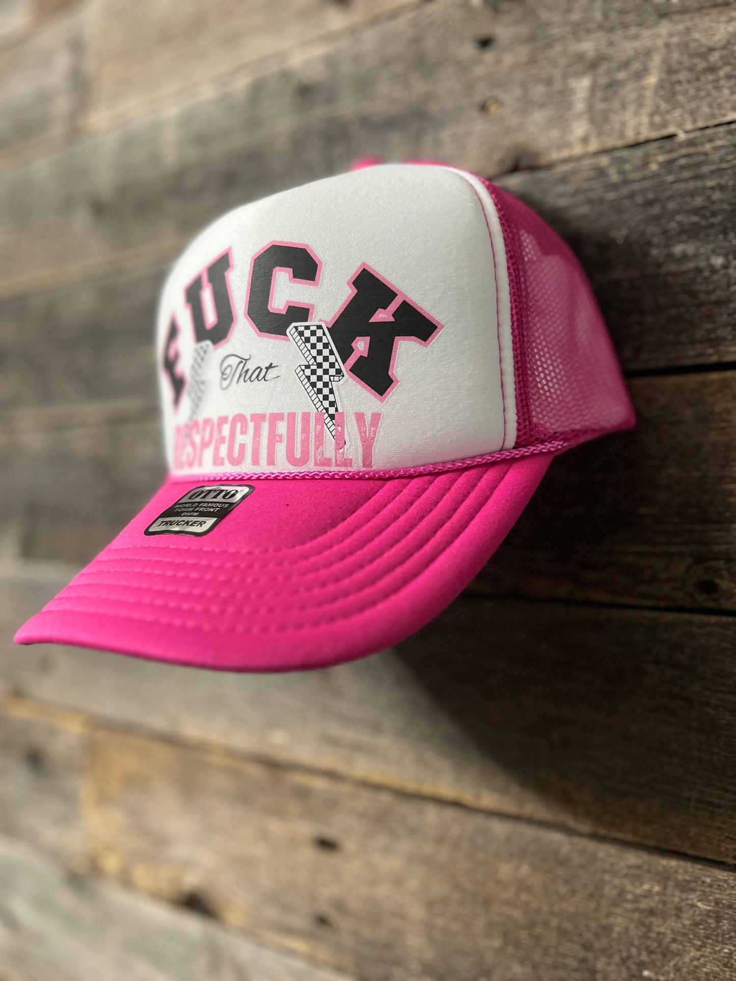 F#*k that Respectfully Trucker Hat | Edgy Snapback | Foam Trucker with "F#*k" Graphic Design