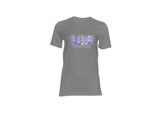 Guthrie Bluejay Wrestling Stacked Tshirt