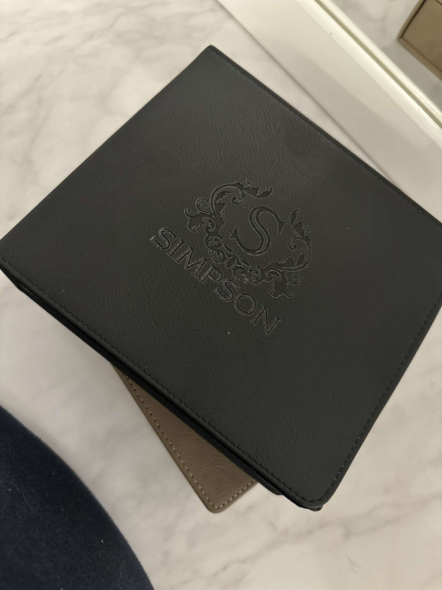 Custom Engraving Faux Leather Wine Box Set