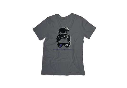 Edmond North Wrestling Mom Life Tshirt, messy bun wrestling mom tee