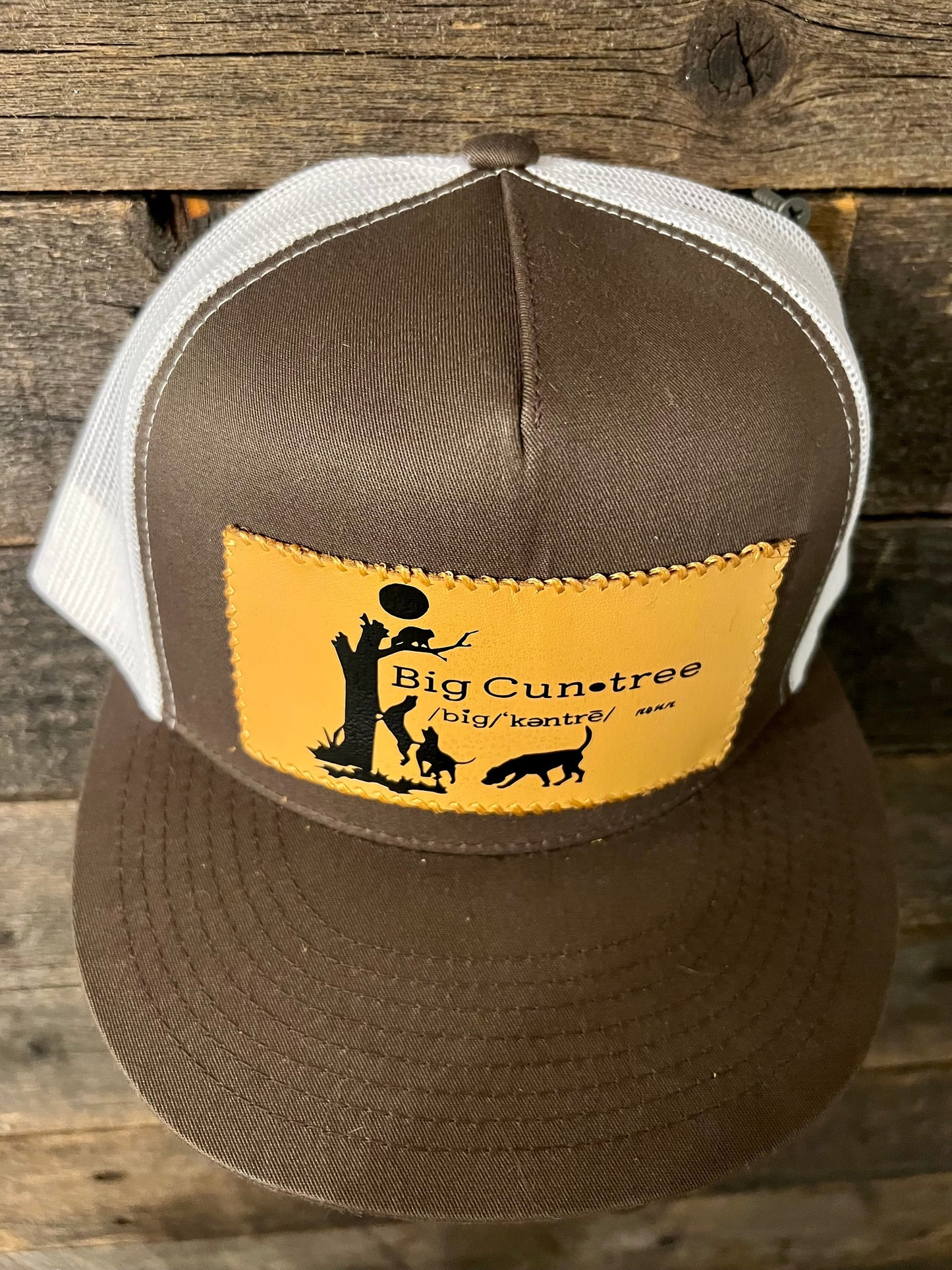 Big Cun•Tree Hat, BackwoodRecneck Original Flat Bill Hat, Snapback, Trucker Hat